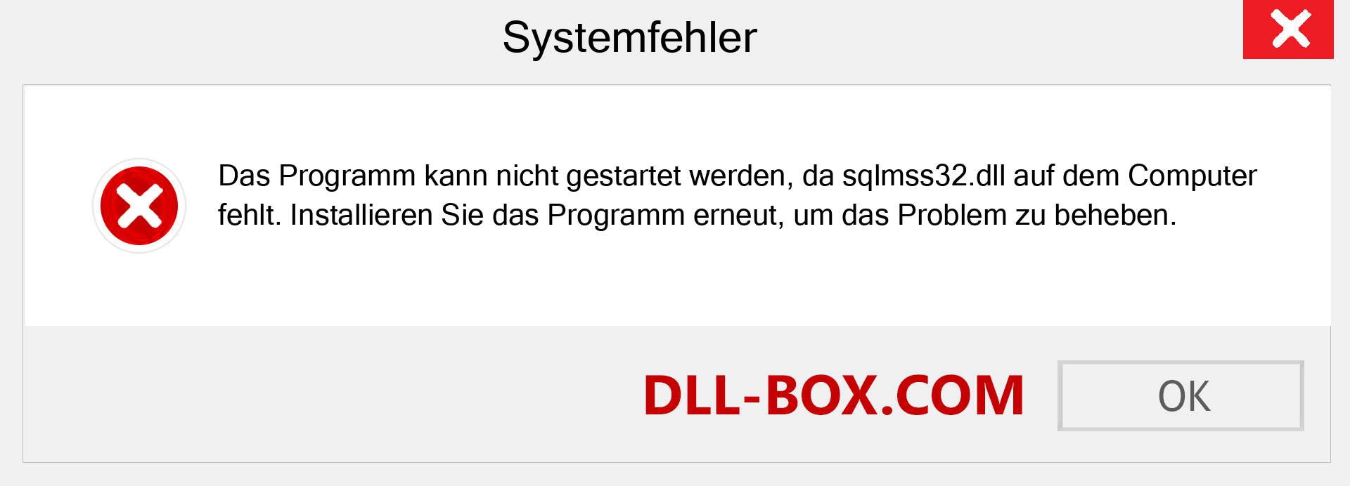 sqlmss32.dll-Datei fehlt?. Download für Windows 7, 8, 10 - Fix sqlmss32 dll Missing Error unter Windows, Fotos, Bildern